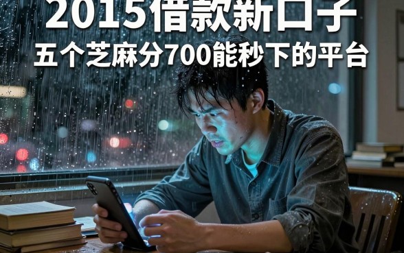 2015借款新口子,详尽说明五个芝麻分700能秒下的平台