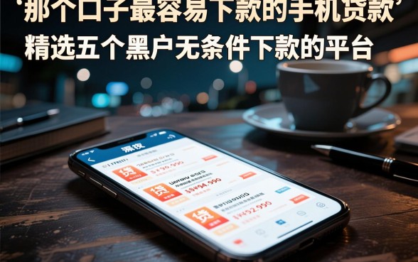 那个口子最容易下款的手机贷款,精选五个黑户无条件下款的平台