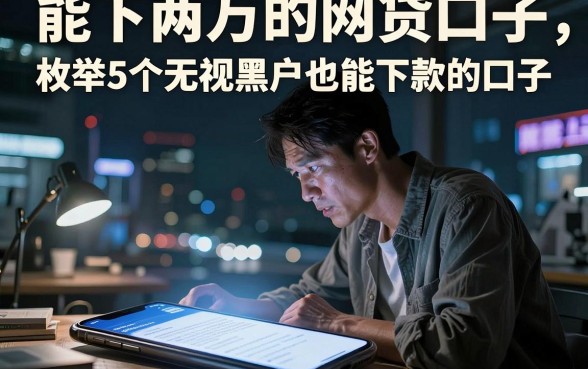 能下两万的网贷口子,枚举5个无视黑户也能下款的口子