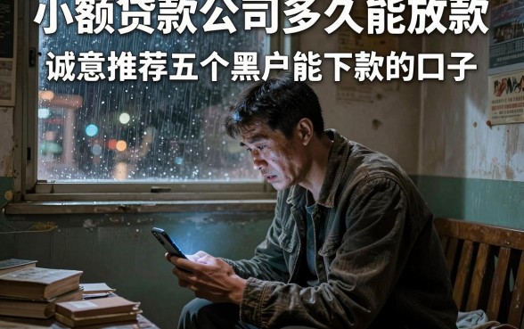 小额贷款公司多久能放款，诚意推荐五个黑户能下款的口子