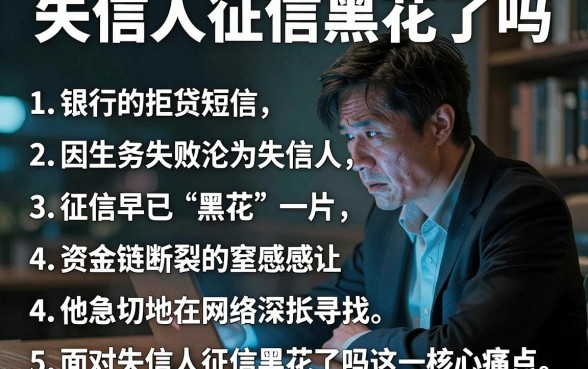 失信人征信黑花了吗，罗列五个无视黑白花户的下款口子