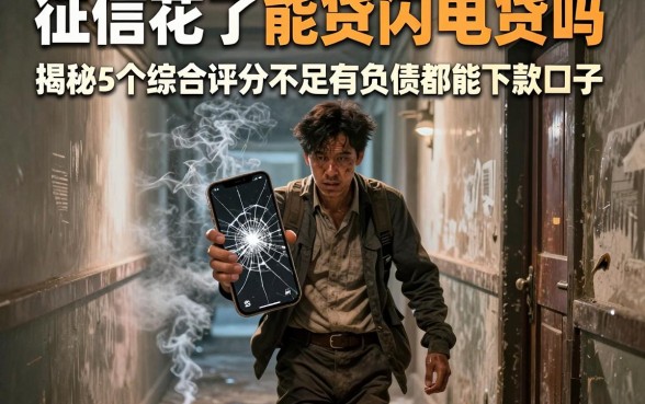 征信花了能贷闪电贷吗,揭秘5个综合评分不足有负债都能下款口子