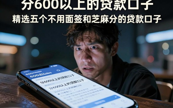 分600以上的贷款口子,精选五个不用面签和芝麻分的贷款口子