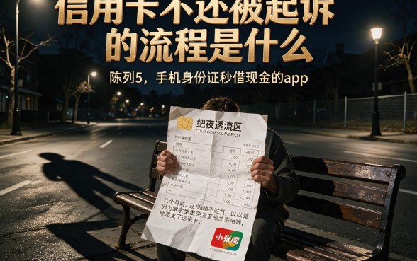 信用卡不还被起诉的流程是什么，陈列5个手机身份证秒借现金的app
