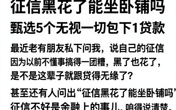 征信黑花了能坐卧铺吗,甄选5个无视一切包下1万的贷款