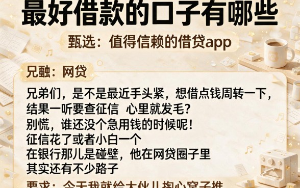 最好借款的口子有哪些,甄选五个值得信赖的借贷app