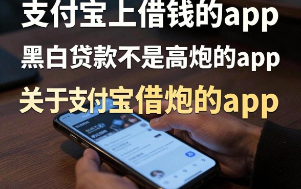 支付宝上借钱的app,规整五个黑白贷款不是高炮的app