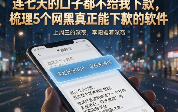 连七天的口子都不给我下款,梳理5个网黑真正能下款的软件