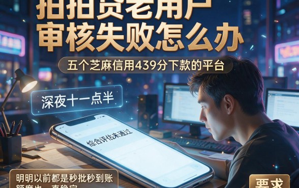 拍拍贷老用户审核失败怎么办，深入剖析五个芝麻信用439分下款的平台