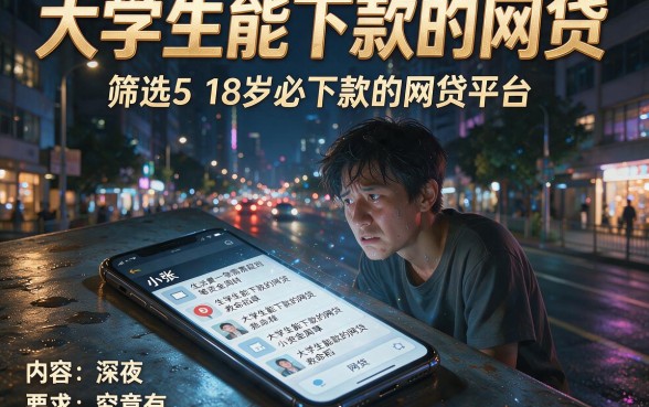 大学生能下款的网贷,筛选5个18岁必下款的网贷平台