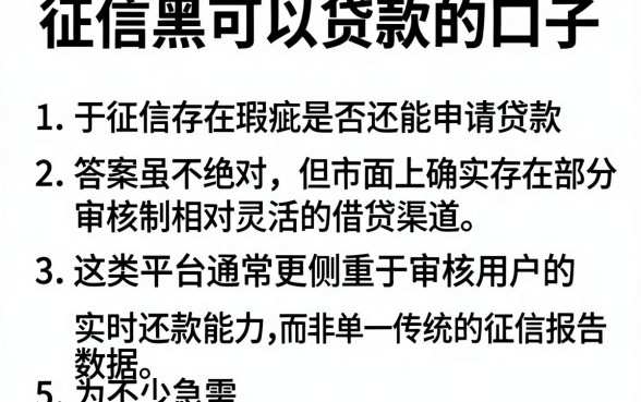 征信黑可以贷款的口子,细致阐述5个满19岁可以借款的平台