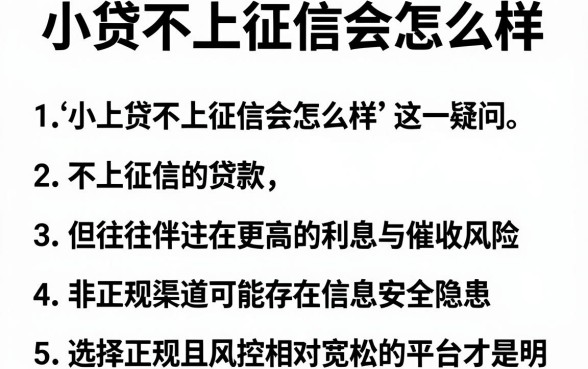 小贷不上征信会怎么样,条列五个网贷口子风控不严的口子