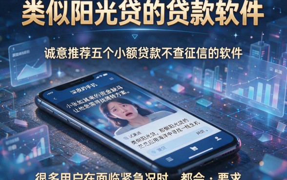 类似阳光贷的贷款软件，诚意推荐五个小额贷款不查征信的软件