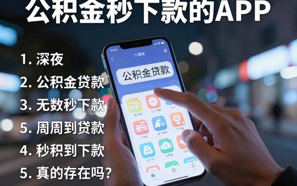 公积金秒下款的APP,胪列五个周周到贷款相同系列的软件