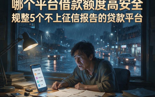 哪个平台借款额度高安全,规整5个不上征信报告的贷款平台