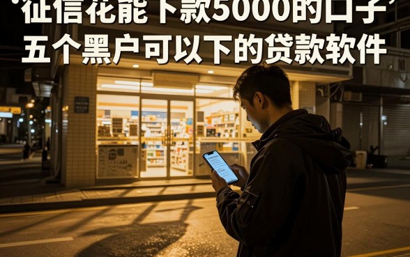 征信花能下款5000的口子，详细阐述五个黑户可以下的贷款软件