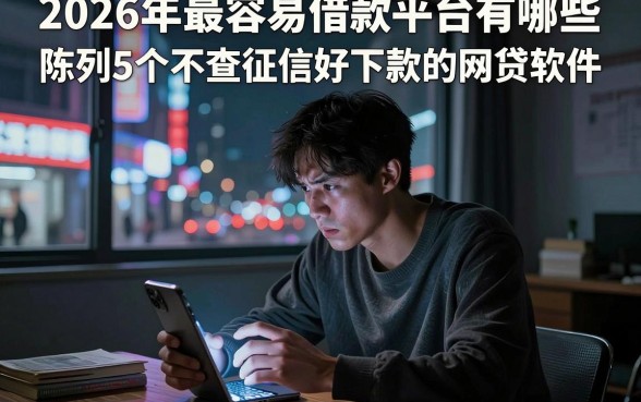 2026年最容易借款平台有哪些,陈列5个不查征信好下款的网贷软件