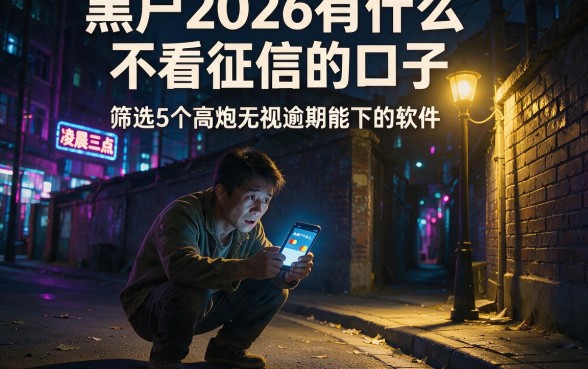 黑户2026有什么不看征信的口子,筛选5个高炮无视逾期能下的软件