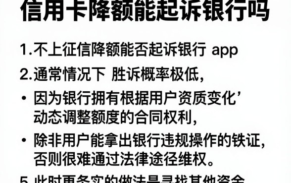 信用卡降额能起诉银行吗,枚举5个不上征信的贷款app