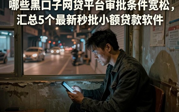 哪些黑口子网贷平台审批条件宽松,汇总5个最新秒批小额贷款软件