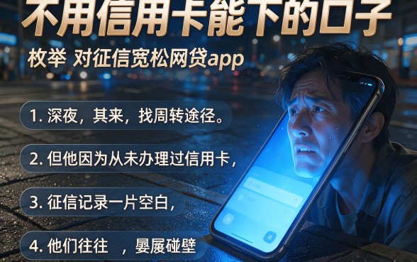 不用信用卡能下的口子,枚举五个对征信宽松的网贷app