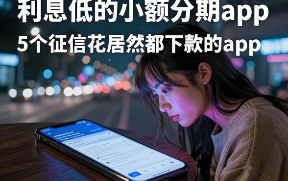 利息低的小额分期app,概览5个征信花居然都下款的app