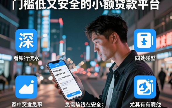门槛低又安全的小额贷款平台，陈列五个看银行流水的网贷软件