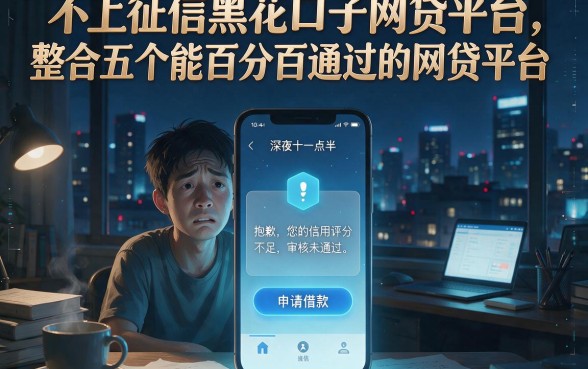 不上征信黑花口子网贷平台，整合五个能百分百通过的网贷平台