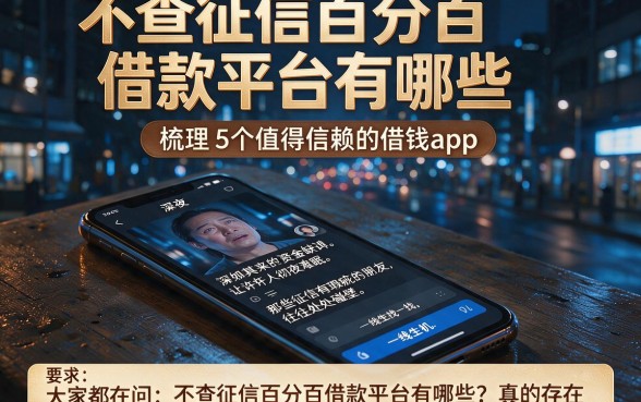 不查征信百分百借款平台有哪些,梳理5个值得信赖的借钱app