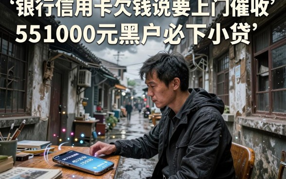银行信用卡欠钱说要上门催收,整合5个1000元黑户必下小贷