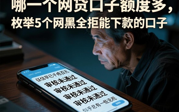 哪一个网贷口子额度多,枚举5个网黑全拒能下款的口子