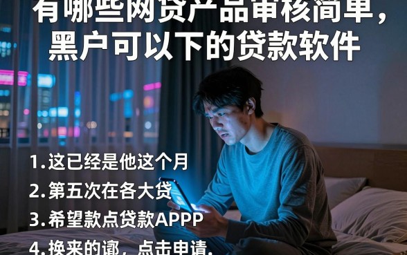 有哪些网贷产品审核简单,罗列五个黑户可以下的贷款软件