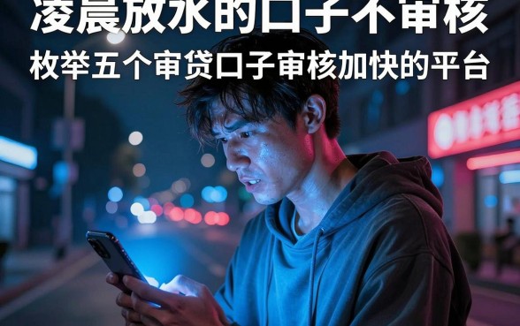 凌晨放水的口子不审核,枚举五个审贷口子审核加快的平台