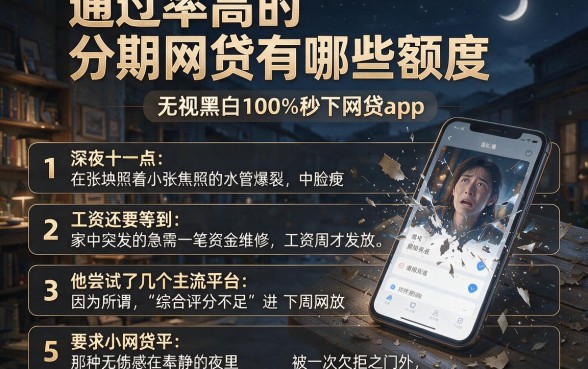 通过率高的分期网贷有哪些额度,归纳五个无视黑白100%秒下网贷app