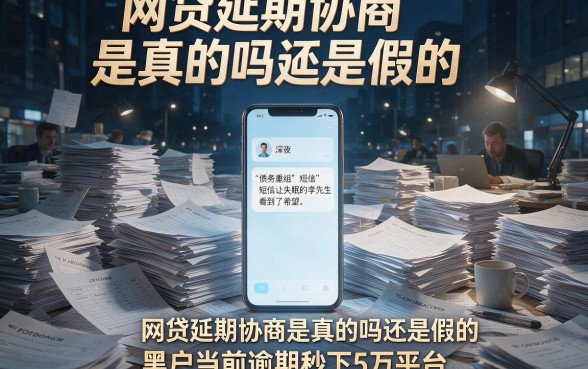 网贷延期协商是真的吗还是假的，规整五个黑户当前逾期秒下5万平台