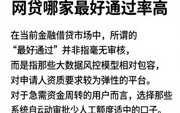 网贷哪家最好通过率高,陈列5个网贷口子风控不严的平台