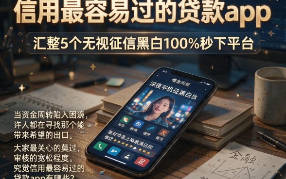 信用最容易过的贷款app,汇整5个无视征信黑白100%秒下平台