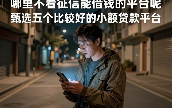 哪里不看征信能借钱的平台呢,甄选五个比较好的小额贷款平台