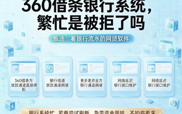 360借条银行系统繁忙是被拒了吗,甄选五个看银行流水的网贷软件