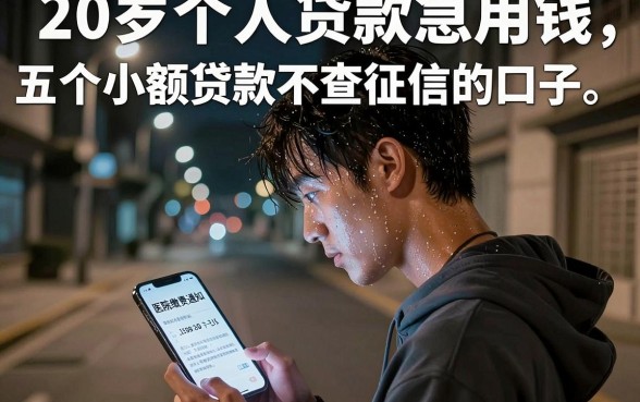20岁个人贷款急用钱,详尽说明五个小额贷款不查征信的口子