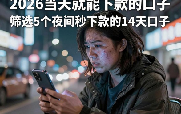 2026当天就能下款的口子,筛选5个夜间秒下款的14天口子