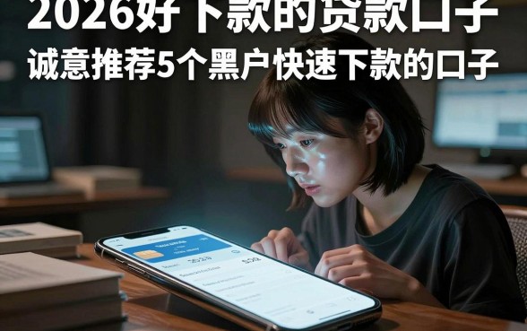 2026好下款的贷款口子，诚意推荐5个黑户快速下款的口子