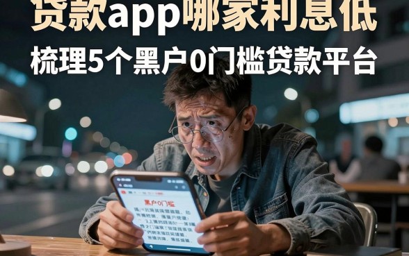贷款app哪家利息低,梳理5个黑户0门槛贷款平台