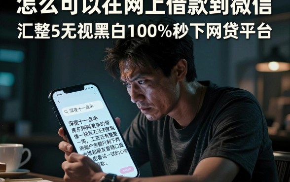 怎么可以在网上借款到微信,汇整5个无视黑白100%秒下网贷平台