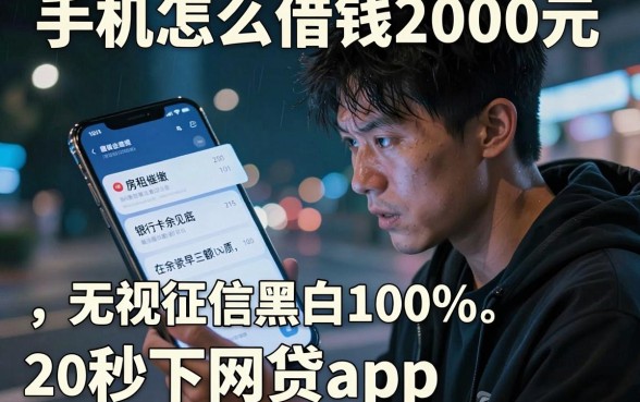 手机怎么借钱2000元,深入剖析五个无视征信黑白100%秒下网贷app