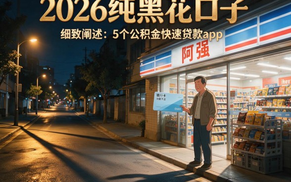 2026纯黑花口子，细致阐述5个公积金快速贷款app