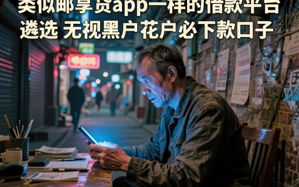 类似邮享贷app一样的借款平台,遴选五个无视黑户花户必下款口子