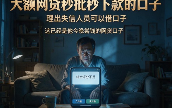 大额网贷秒批秒下款的口子,理出5个失信人员可以借钱的网贷口子