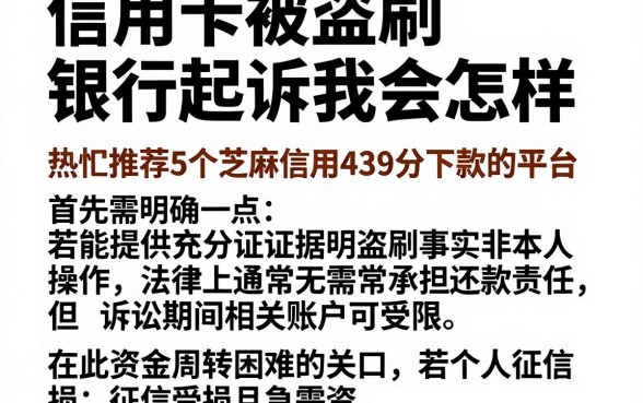 信用卡被盗刷银行起诉我会怎样,热忱推荐5个芝麻信用439分下款的平台