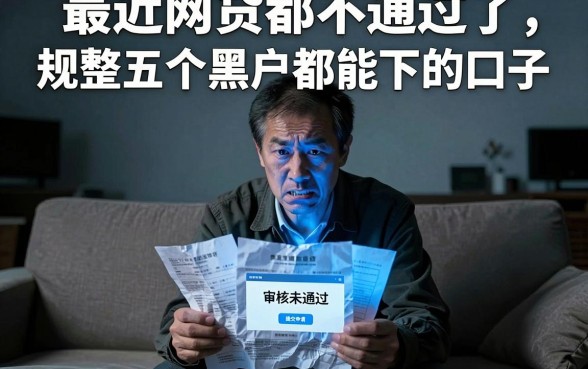 最近网贷都不通过了,规整五个黑户都能下的口子